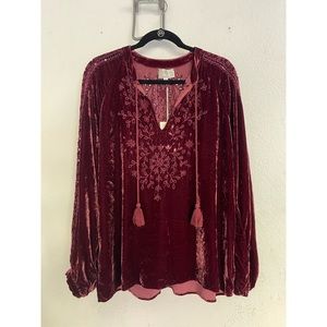 Johnny Was Velvet Blouse